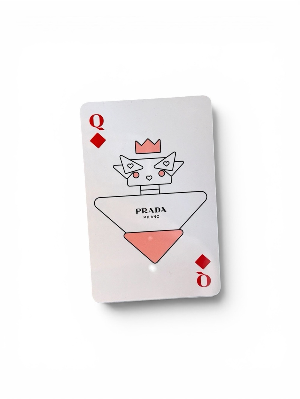 Prada Beauty Queen of Diamonds Playing Card in Protective Sleeve